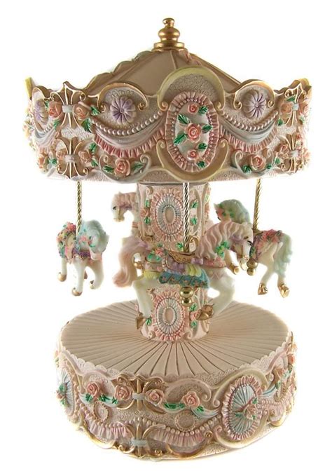 metal music box carousel|porcelain carousel horse music box.